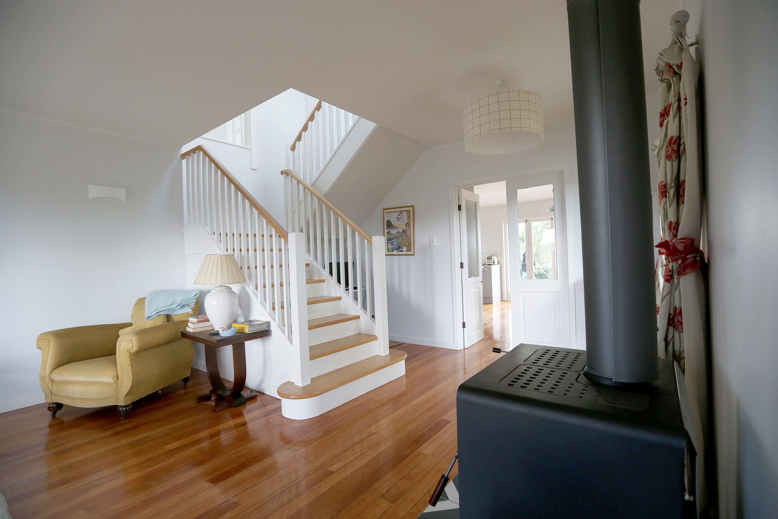 Modified ground floor lounge to kitchen and new stair