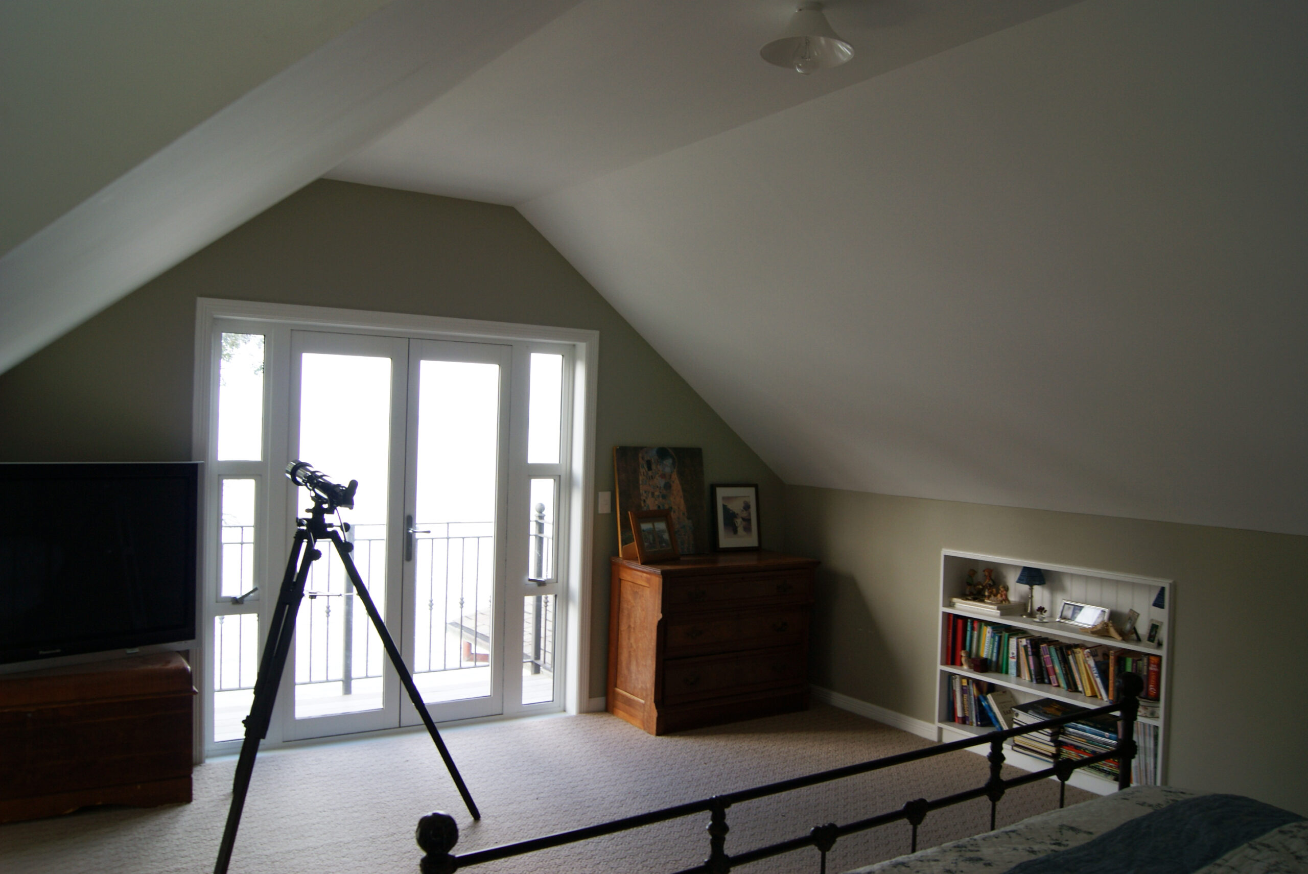 Master bedroom in the existing roof space